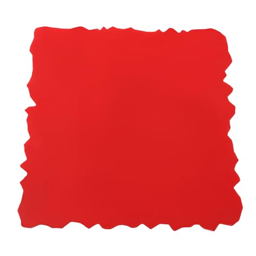 Concrete Texturing Skin Stamp, 19.7x19.7In Concrete Seamless Stamp Mat - Fractured Thin Slate, DIY Stamps Concrete for Walls or Ground Set Outdoor Landscaping Stone Forms, Tool Texture Mat Red