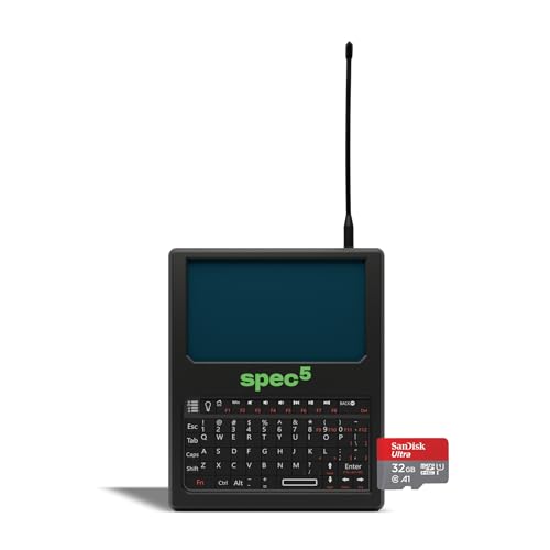 spec5 SpecFive Strike Ready Edition Handheld Linux Computer (Pi CM4), Custom-Built Motherboard, LoRa Mesh, Preloaded Pi OS + Meshtastic, Touchscreen, Keyboard, Wi-Fi, Bluetooth