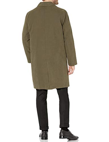 London Fog Men's Durham Rain Coat with Zip-Out Body, Covert, 36