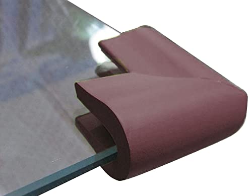 Image of Baby Safety Child Proofing U Shape Edge Protector Corner Cover Guards Cushion for Glass Table and Thin Table Tops (Brown) (Pack of 12)