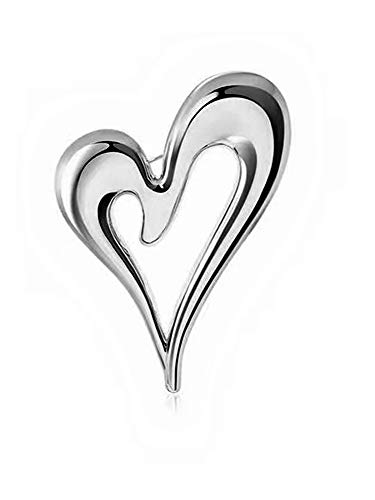 Image of Brooch Pins Heart Gold Lapel Hijab Cute Brooches for Women Fashion Jewelry Clothing Decoration Accessories