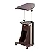 Techni Mobili Sit-to-Stand Rolling Adjustable Storage Medical Laptop Computer Cart, Chocolate, B005