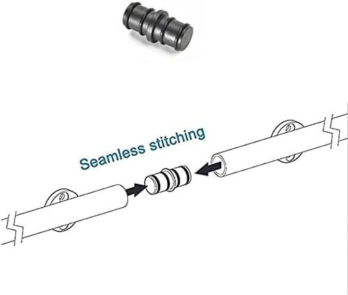 Library Sliding Ladder Hardware Kit - Rolling Ladder System with Floor Roller Wheels, Carbon Steel Hanging Rail for Mobile Ladders, 600mm Round Tube Design