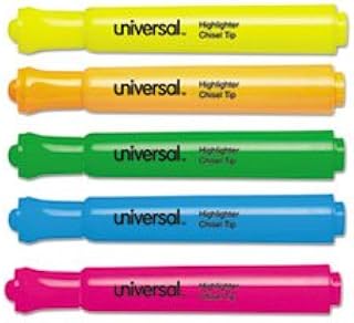 (3 Pack Value Bundle) UNV08860 Desk Highlighter, Chisel Tip, Fluorescent Colors, 5/Set
