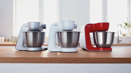 Bosch Série 4, Machine de cuisine, Mum 5, 1000 W, Rouge, Argent