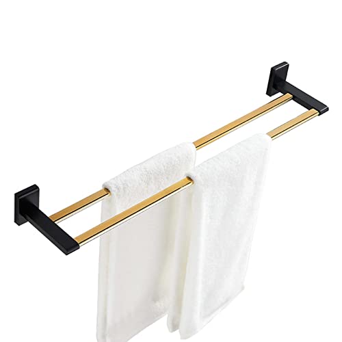 Porte-serviettes adhésif 60cm en cuivre sans perçage pour mur de salle de bain