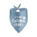 It's My Gotcha Day Blue Dog Bandana Happy Gotcha Day Dog Adoption Day Dog Bandana for Dogs Pet Bandanas Accessories for Dog Lovers Pet Scarf