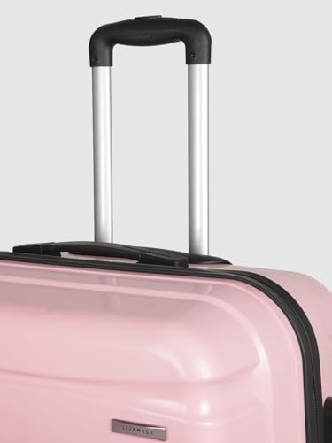 Image of Teakwood 76 CM Unisex Trolley Bag for Travel, Hard Cabin Trolley Large Travel Suitcase Bag, Lock System 360 Degree 8 Rotating Wheels (76 CM, Rose)