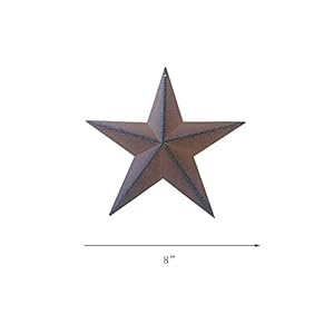 Yumbor rainbow handcrafts rustic metal 3d barn star patriotic wall decor country primitive july 4th decoration 8 inches  urban country home decor