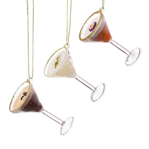 Sass & Belle Martini Cocktail Baubles - Set of 3, LINXM093
