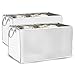 Zober Jumbo Blanket, Storage Bags with Zipper, Comforter Underbed Closet Soft Storage Plastic Bag with Breathable Polypropylene, White - Set of 2 - 17.5" L x 29" W x 15.5" H