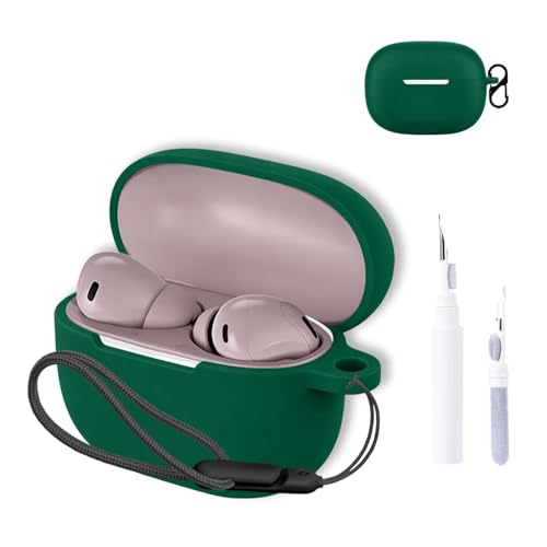 NOUKAJU Motorola Moto Buds 2�p�P�[�X�J�o�[ �C���z���ی�J�o�[ (�J���r�i+�X�g���b�v+�N���[�j���O�y���t��) �����h�~�A���h�~�A�ϏՌ��AMoto Buds 2�p�P�[�X(�O���[��)