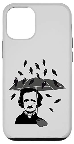 Iphone 12/12 Pro Edgar Allan Poe Umbrella Raining Raven Gift For Poe Fans Case #TOP16
