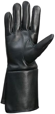 Shanan Medieval Gauntlet Leather Black Waterproof Men's Cosplay Motorcycle Gloves