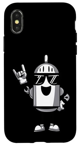 �N�[���ȃ��{�b�g ���b�N �n���h �T�C�� ���� �O���t�B�b�N �Ί� �}�X�R�b�g �X�}�z�P�[�X iPhone X/XS �p