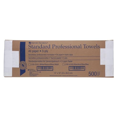Dri-Gard Disposable Towels, 13" x 19", 3-Ply, Poly Back, White, 500 Ct