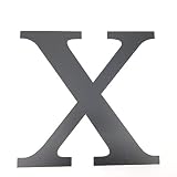 Bookishbunny 15 inch Letters Upper Case A-Z Wrought Iron Indoor Outdoor Handmade Metal Scrolled Signage Sign Door Wall Decoration Plaque Art (X)