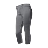 RIP-IT Girls 4-Way Pro Stretch Softball Pants (Charcoal, Small)
