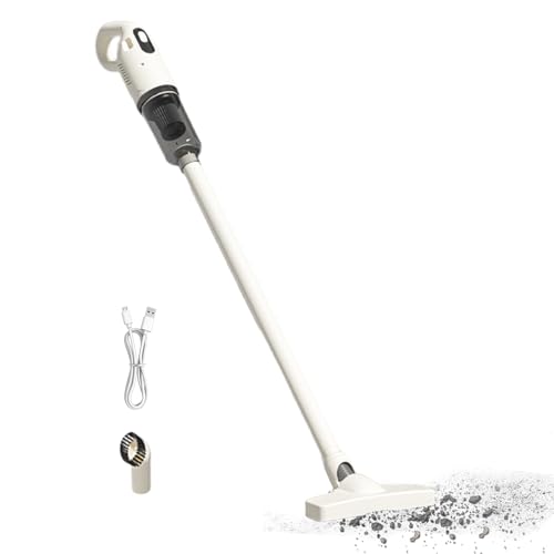 Aspiradora de Escoba inalámbrica, Escoba Recargable | de succión motorizada Compacto y portátil, batería a Largo Plazo, Cabezal de Limpieza Efectivo con estación de Almacenamiento para Uso Dom