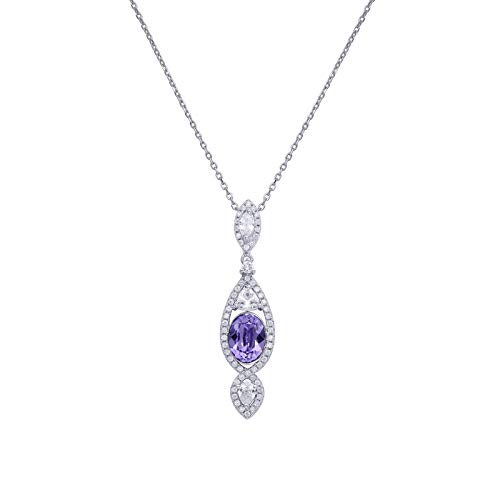 Chaîne de clavicule en argent sterling 925, collier cristal d'exception pour femme
