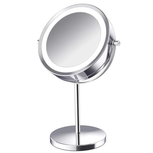 Miroir grossissant éclairé pour application précise du maquillage à domicile - 2