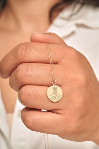 Collier chardon écossais en argent et or, le cadeau mixte idéal