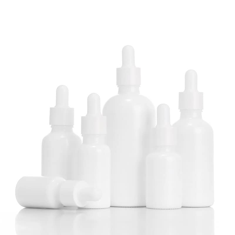 5/10/15/20/30/50/100ml Flacone contagocce vuoto Bianco Olio essenziale di vetro Aromaterapia Goccia liquida con flaconi per pipette Ricaricabili-20ml,bianco