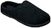 Dearfoams Womens Velour Quilted Clog Slippers (Medium, Black)