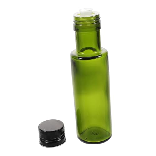 Hemobllo Botella De Aceite De Oliva Minibotellas De Aceite De Oliva Recipiente De Aceite Minibotellas De Cristal Con Tapa Botella De Aceite De Viaje Vidrio Green