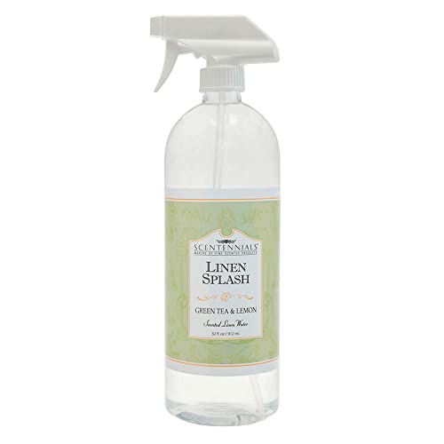 Scentennials Green Tea & Lemon Linen and Room Spray 32oz, Refreshing Bed Linen Spray, Luxurious Scent, Ideal for Freshening Linens, Laundry Basket & Home Ambiance