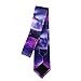 VAFZASC Ties for Men Boys Wedding Dance Prom, Fashion Skinny Neck Tie Funny Purple Galaxy Cat