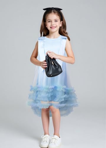 ROYLAMP Girls' Princess Tulle Dress Tiered Ruffles Summer Clothes Fluffy Spaghetti Straps Tutu Dress2
