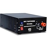 13.8V 30A DC Power Supply for Ham Radio,30 Amp Compact Regulated Bench Power Supply Lab Benchtop AC to DC Converter,Cooling Fan,5V 2A USB Interface,Powering Ham Radio, Amplifiers,SKY TOPPOWER PS1330A