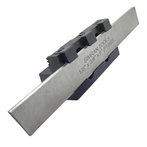 Image of Lathe Adjustable Parting /Cut Off Tool Holder 12mm Shank with 3 /4 inch (19mm) HSS Blade - Height Adjustable Centre Lathe Parting Tool for Precision Cutting