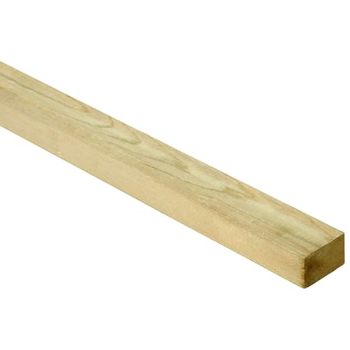 Image of 19 x 38 x 1800mm Pressure Treated Sawn Timber Batten, Spruce Softwood Wood Strip for Framing, Fencing, Shed Construction & DIY Projects