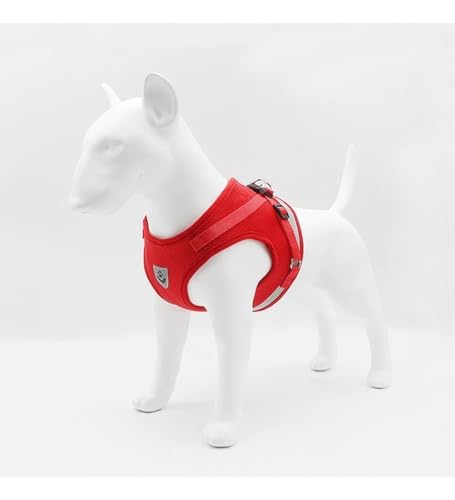 Peitoral Respirável Ajustável para Pets com Coleira: Colete Macio para Cachorro Gatos Refletiva (Ver