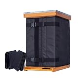MayBee 2 Pack Winter Bees Wrap for 10 and 8 Frame Beehives, 600D Oxford Cloth Adjustable Beehive Wrap for 2 Deep Hives with 1 Medium Hive Box,76.8' x 24.8'