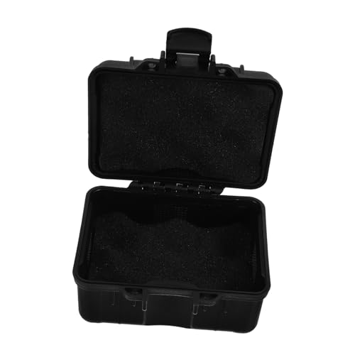 Mikinona Portable Plastic Tool Storage Box Foam Padding, Compact Handheld Toolbox Organizer for Small Parts, Travel Suitcase Compatible, Lightweight and Secure, Internal Size 110x78x64mm