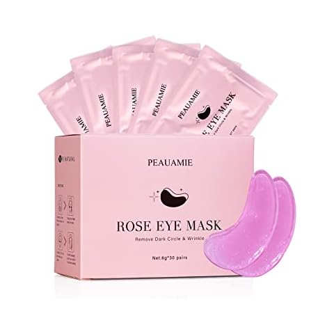 PEAUAMIE Rose Under Eye Patches 30 Pairs Cover