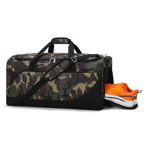iFARADAY Mens Gym Bag with Shoe Compartment 24 inch Camo