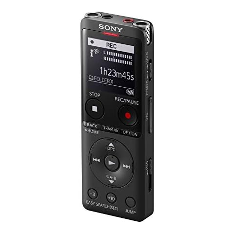 Sony ICD-UX570B Digitales Diktiergerät (OLED Display, 4GB Speicher, Micro SD) schwarz Cover