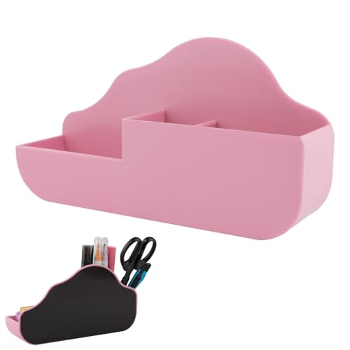 KITANIS Magnetic Pen Holder,3 Compartments Magnetic Dry Erase Marker Holder,Extra Strong Magnet Storage Marker Pen Pencil Organizer for Refrigerator,Whiteboard,Locker Accessories(Cloud Style)