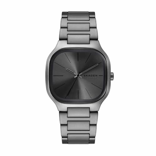 Skagen Reloj Analógico para Hombres de Cuarzo con Correa en Acero Inoxidable SKW6936, 40MM, Gris Carbón