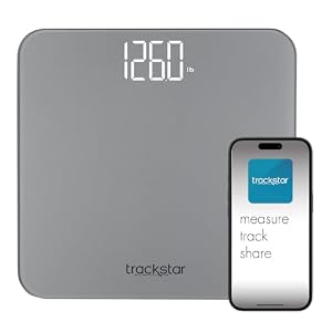 trackstar Digital Weight Scale, Bluetooth, Silver