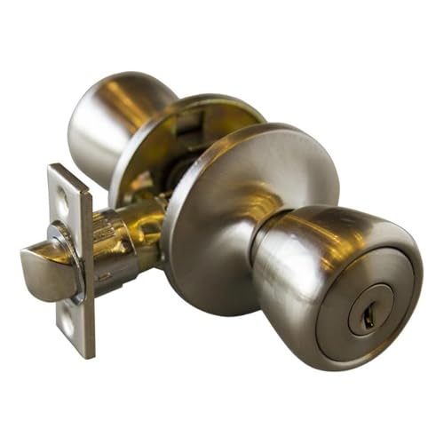 Design House Terrace Keyed Entry Door Knob, Satin Nickel