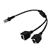 Produktbild DONGKER RJ45 Netzwerk Splitter, RJ45 Netzwerk Adapter Y Splitter Kabel, 1 Stecker auf 2 Port weibliches fur Ethernet CAT 5