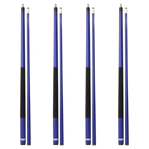 GSE 58" 2-Piece Fiberglass Graphite Composite Pool Cue Sticks, Matte Blue