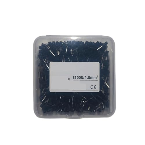 Terminal de engarce E1008 Black aislado de PVC con 100 uds