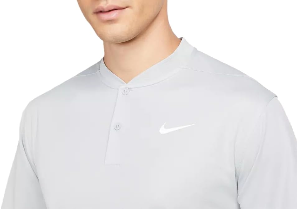 Nike Men's Dri-fit Victory Blade Polo Light Grey | White Large - Image 2