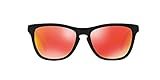 Protective case included Oakley - Gafas de sol Wayfarer oo2043 2043, Matte Black/Ruby Iridium (S3)